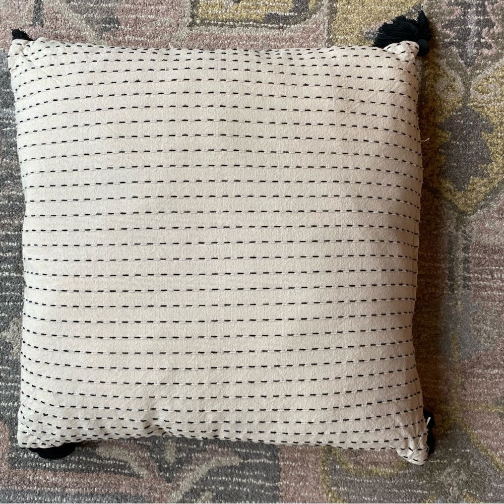 IKEA Throw Pillow Ticking Stitch